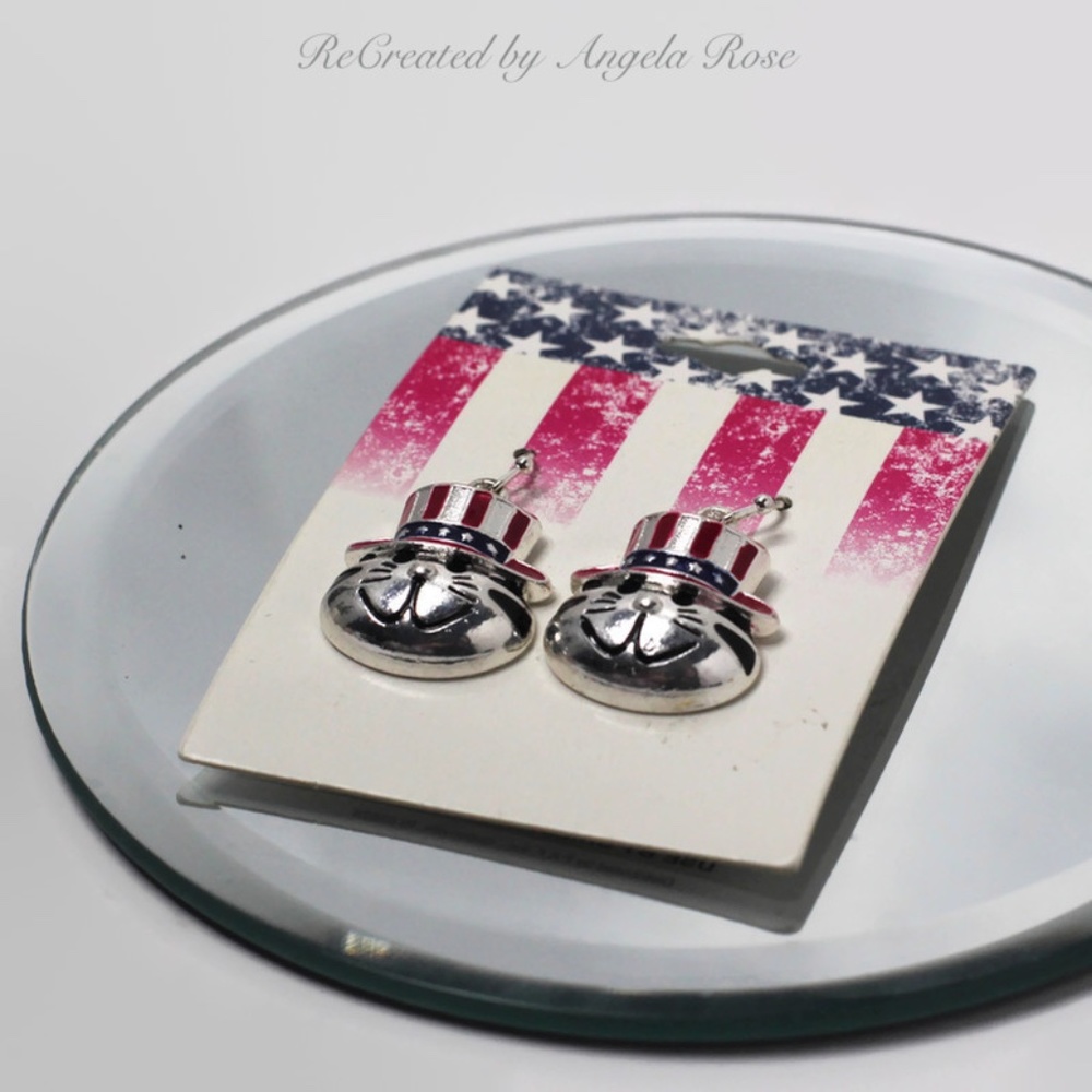 Americana Cat Earrings